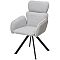 Стул LONG 360 град. поворот. NS10 Серый, букле / черный каркас, М-City
