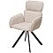 Стул LONG 360 град. поворот.NS04 Крем, букле / черный каркас, М-City