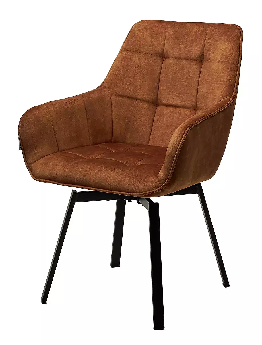 

Стул MAVERICK 360 град. поворот. UF912-02B античный медный, велюр без пальчиковый/ черный, Медный;черный