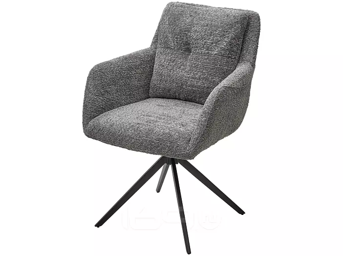 Стул MEADOW 360 град. поворот. Темно-серый XD841-16, букле / черный каркас, ®DISAUR