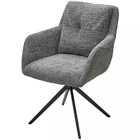 Стул MEADOW 360 град. поворот. Темно-серый XD841-16, букле / черный каркас, ®DISAUR