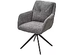 Стул MEADOW 360 град. поворот. Темно-серый XD841-16, букле / черный каркас, ®DISAUR