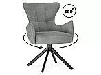 Стул на металлокаркасе Atlanta gray / black крутящийся