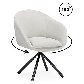 Стул на металлокаркасе Бартон 1 ткань мадера 2 / черный матовый