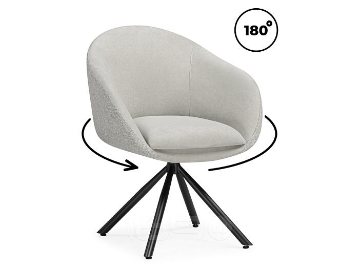 Стул на металлокаркасе Бартон 1 ткань мадера 3 / черный матовый