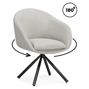 Стул на металлокаркасе Бартон 1 ткань мадера 3 / черный матовый