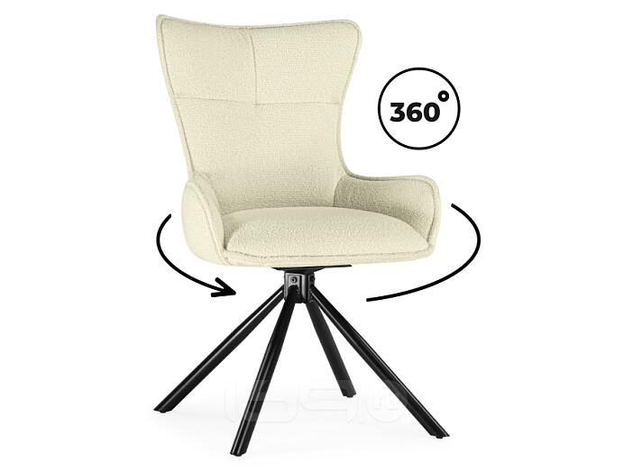 Стул на металлокаркасе Chicago cream / black