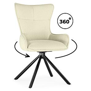 Стул на металлокаркасе Chicago cream / black