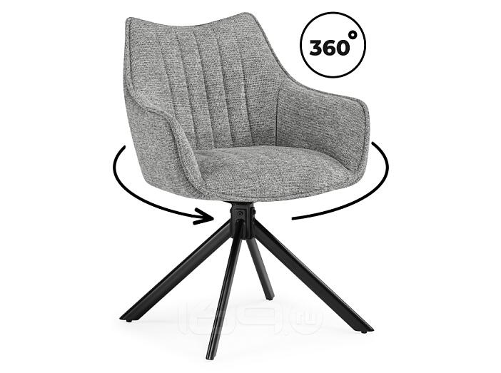 Стул на металлокаркасе Denever gray / black