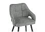 Стул на металлокаркасе Hera dark gray / black