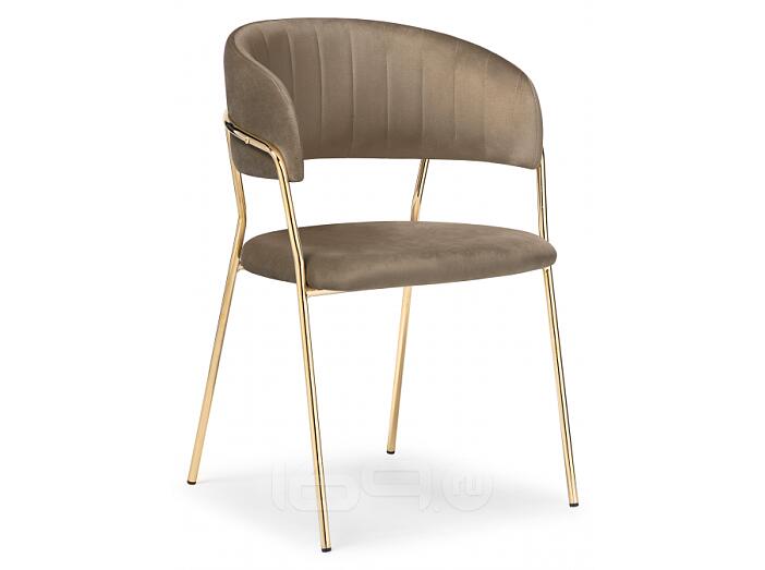 Стул на металлокаркасе Kamelia cappuccino / gold
