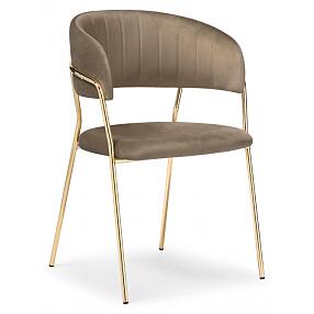 Стул на металлокаркасе Kamelia cappuccino / gold