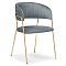 Стул на металлокаркасе Kamelia gold / gray
