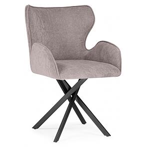 Стул на металлокаркасе Карлайл латте brendy smoke 04 / черный