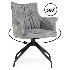 Стул на металлокаркасе Kaser 360 крутящийся grey / black