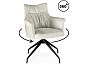 Стул на металлокаркасе Kaser 360 крутящийся ivory / black
