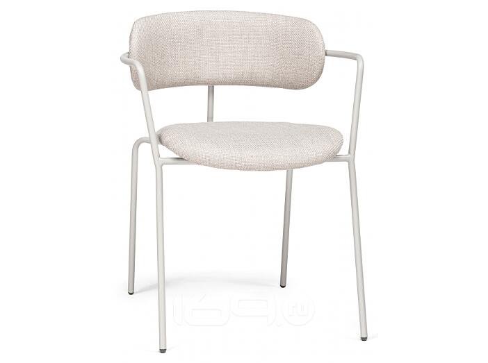 Стул на металлокаркасе Маки бежевый / серый матовый