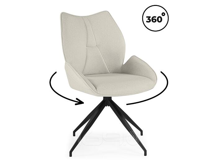 Стул на металлокаркасе Miranda 360 крутящийся beige / black