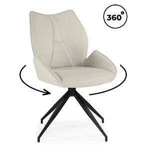 Стул на металлокаркасе Miranda 360 крутящийся beige / black