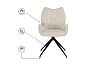 Стул на металлокаркасе Miranda 360 крутящийся beige / black