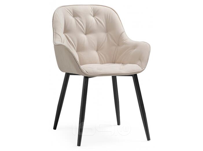 Стул на металлокаркасе Олму бежевый / черный