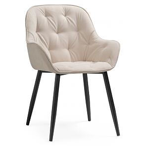 Стул на металлокаркасе Олму бежевый / черный