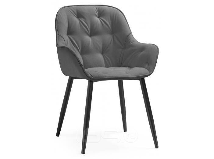 Стул на металлокаркасе Олму серый / черный