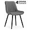 Стул на металлокаркасе Вейв 4 шт темно-серый / черный