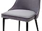 Стул NEPAL-P СЕРЫЙ #27, велюр/ черный каркас 