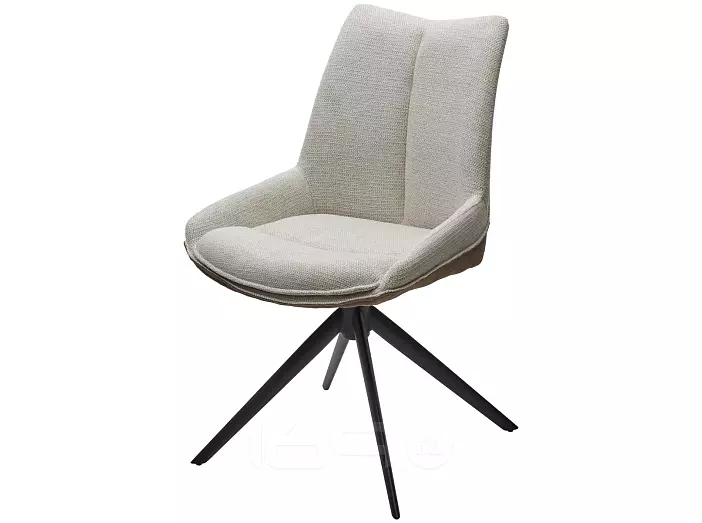 Стул OSKAR 360 град. поворот. KN01-05 Бежевый/ BZ1046-21 Коричневый/ Черный, ®DISAUR