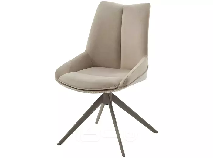 Стул OSKAR 360 град. поворот. RIELY-111 / PRESENT-120 Кремовый / Латте каркас, ®DISAUR