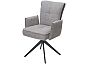 Стул PONCE 360 град. поворот. Brego-07 Серый, ткань/ XD841-16 Серый, букле/ Черный, ®DISAUR