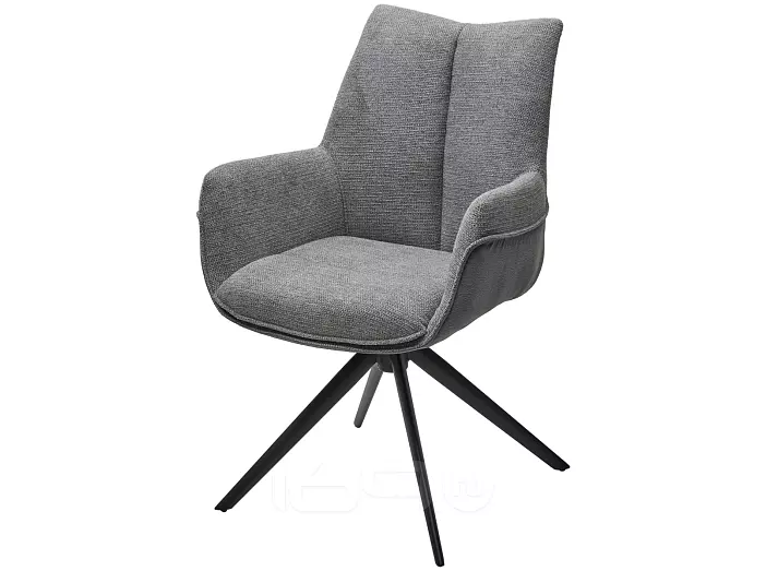 Стул PONTUS 360 град. поворот. KN01-03 Серый/ BZ1046-02 Темно-серый/ Черный, ®DISAUR