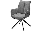 Стул PONTUS 360 град. поворот. KN01-03 Серый/ BZ1046-02 Темно-серый/ Черный, ®DISAUR