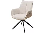Стул PONTUS 360 град. поворот. KN01-05 Бежевый/ BZ1046-11 Бежевый/ Черный, ®DISAUR