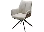 Стул PONTUS 360 град. поворот. KN01-05 Бежевый/ BZ1046-21 Коричневый/ Черный, ®DISAUR