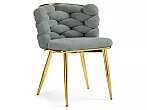 Стул Rendi light gray/gold