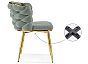 Стул Rendi light gray/gold