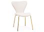 Стул Solo white/gold