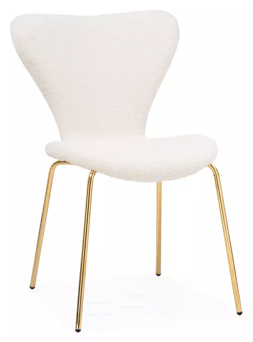 Стул Solo white/gold