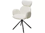 Стул VARDY 360 град.поворот. Белый букле XD841-01 / Серый, ®DISAUR