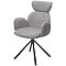 Стул VARDY 360 град.поворот. Brego-07 Серый, ткань/ 7525-180 Серый, велюр/Черный, ®DISAUR