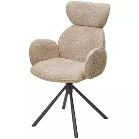 Стул VARDY 360 град.поворот. бежевый букле XD841-06 / Серый, ®DISAUR