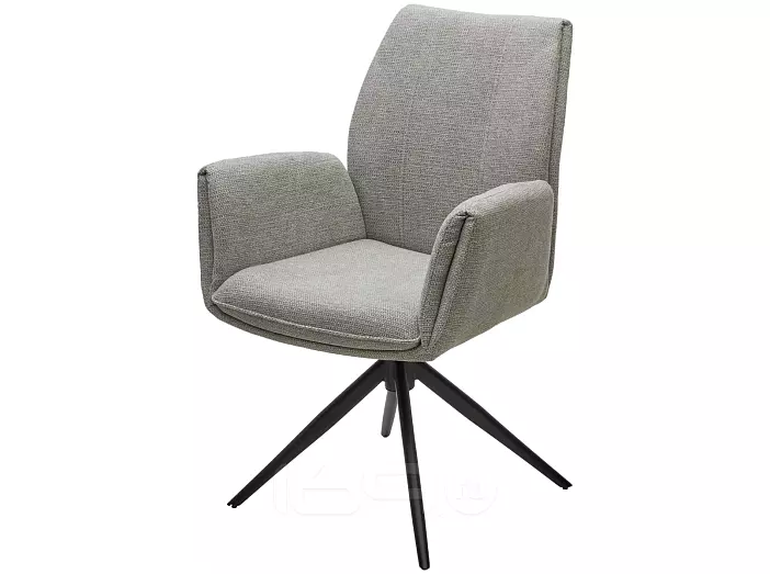 Стул YOZEF 360 град. поворот. KN01-04 Светло-серый, ткань / Черный, ®DISAUR