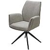 Стул YOZEF 360 град. поворот. KN01-04 Светло-серый, ткань / Черный, ®DISAUR