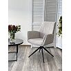 Стул YOZEF 360 град. поворот. KN01-04 Светло-серый, ткань / Черный, ®DISAUR
