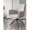 Стул YOZEF 360 град. поворот. KN01-04 Светло-серый, ткань / Черный, ®DISAUR