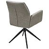 Стул YOZEF 360 град. поворот. KN01-04 Светло-серый, ткань / Черный, ®DISAUR
