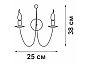 Светильник настенный V1480/2A, 2xE14 макс. 40Вт