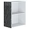 Торцевой фасад Валерия-М для верхнего шкафа Ф-93 Черный металлик дождь